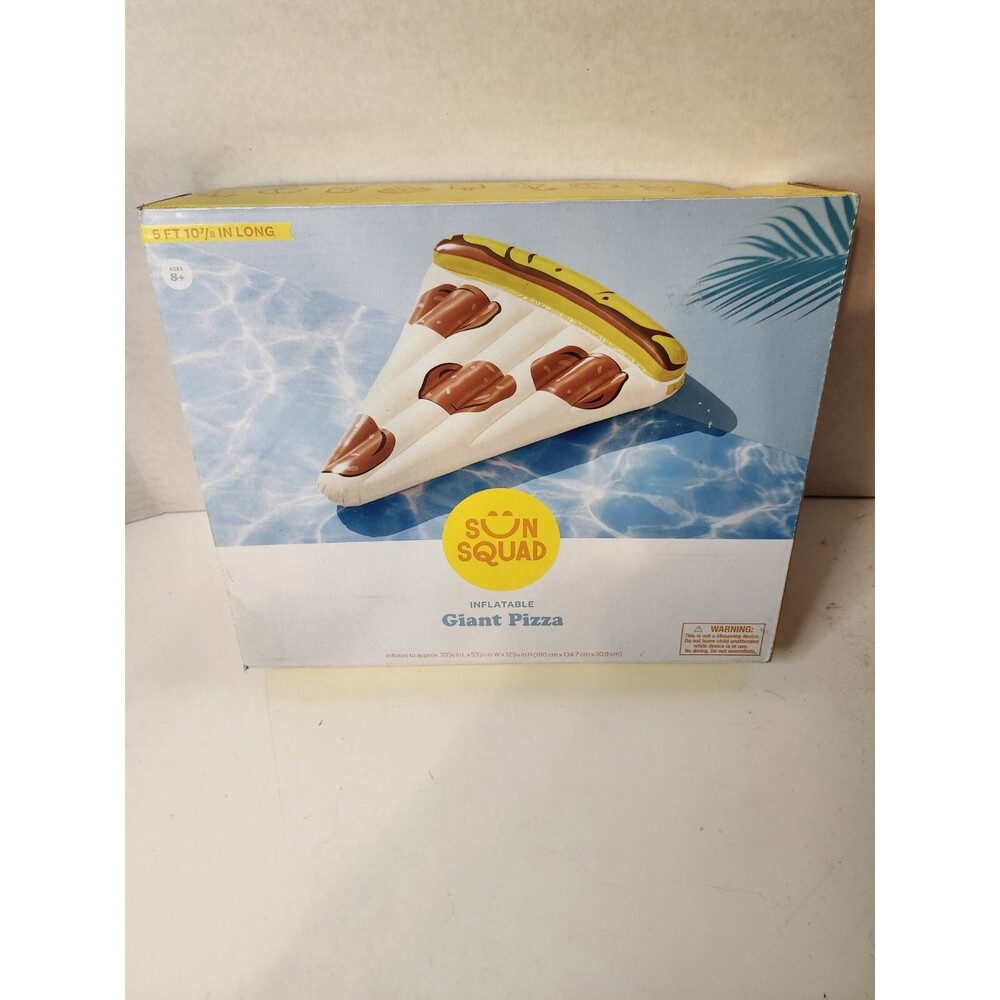Sun Squad Giant Pizza Slice Inflatable Pool Float - Adult 5ft 10 7/8 In Long